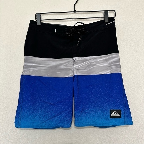 Quicksilver high-line dry flight water repellent 4 way stretch black and blue 28 - Picture 1 of 4